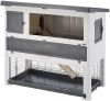 Ferplast Konijnenhok Grand Lodge 140 Plus Dierenverblijf 134x73x117 cm Grijs online kopen