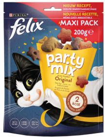 Felix Party Mix Original + Seaside kattensnoep(2x200g)6 x 200 gram online kopen