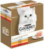 Gourmet Gold 8-Pack Mousse tonijn/lever/kalkoen/rund kat 6 dozen (48 blikken) online kopen