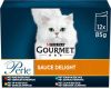 Gourmet Perle Sauce Delight met rund/kip/tonijn/zalm nat kattenvoer 85g zakje 8 x(12 x 85 gr ) online kopen