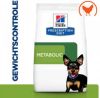 Hill&apos, s Prescription Diet Metabolic Mini Weight Management hondenvoer met kip 2 x 6 kg + gratis 4x Hill&apos, s Healthy Weight snack online kopen