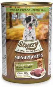 Stuzzy Monoprotein kalfsvlees puppy nat hondenvoer 400 gr. 4 dozen(24 x 400 gr ) online kopen