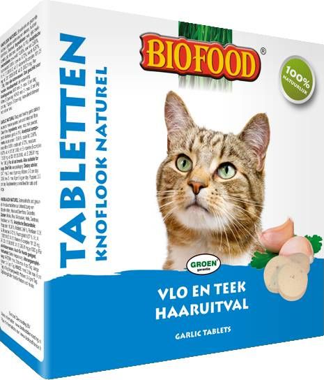 Biofood BF Petfood Tabletten Knoflook Naturel voor de kat Per 4 verpakkingen online kopen