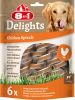 8in1 Delights Chicken Spirals Hondensnacks Kip 60 g 6 stuks online kopen