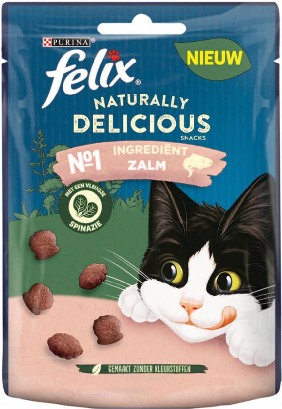 Felix Naturally Delicious Kattensnack Zalm Spinazie 50 g online kopen
