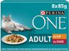 Gourmet Purina One Adult reepjes in saus met kip, rund en groenten natvoer kat(8x85g)16 x 85 gr online kopen