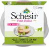 Schesir 12x 40g Petit Delice in Mousse Kip, Tonijn en Kiwi nat kattenvoer online kopen