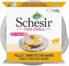 Schesir 12x 40g Petit Delice in Mousse Kip, Tonijn en Mango Nat Kattenvoer online kopen