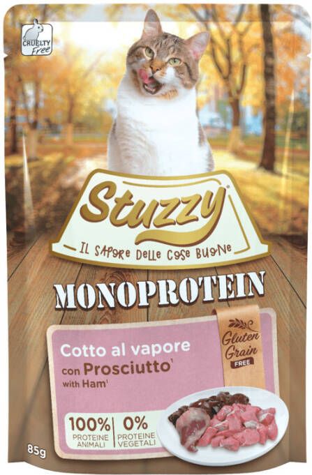 Stuzzzy Stuzzy Cat Grain Free Monoprotein kitten kip nat kattenvoer 85 gram 2 x(16 x 85 gr ) online kopen