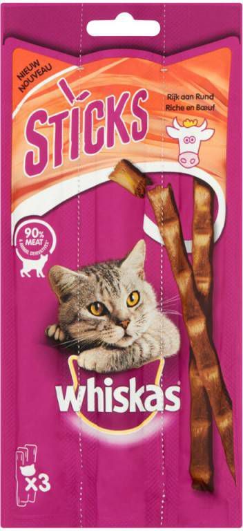 Whiskas Catsticks 3 stuks Kattensnack Zalm online kopen