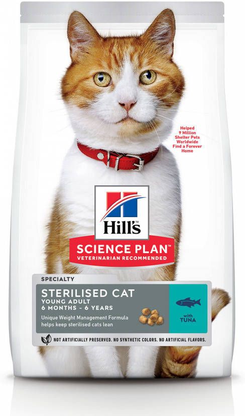 Hill's Hill&apos, s Science Plan Feline Young Adult Sterilised Tuna 1, 5 kg online kopen