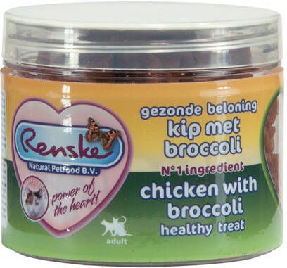 Renske Kat Gezonde Beloning Vleeshartjes Kip & Broccoli 100 gram online kopen