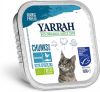 Yarrah 24 + 6 Gratis! Bio Chunks of Pat&#xE9, Kattenvoer Bio Chunks Vis & Spinazi online kopen