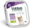 Yarrah 48x100g Chunks Bio Kip & Bio Kalkoen met Bio Aloe Vera Bio Kattenvoer nat online kopen