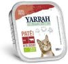 Yarrah 24 + 6 Gratis! Bio Chunks of Pat&#xE9, Kattenvoer Pat&#xE9, Biologisch Rundvlees met Witlof online kopen