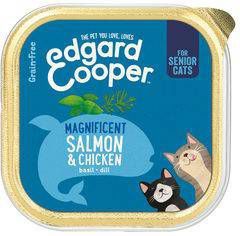 19x Edgard&amp, Cooper Vers Senior Kattenvoer Kip Zalm 85 gr online kopen