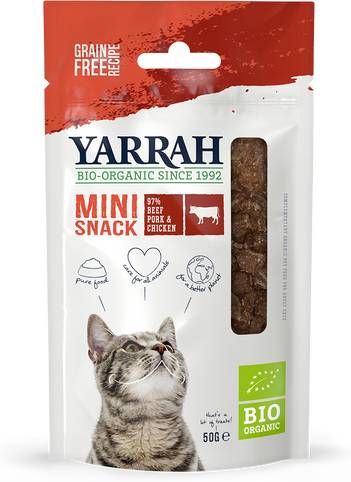 Yarrah Bio Kat Mini Snacks Kattensnack Rund 50 g online kopen