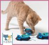 Doc & Phoebe&apos, s Indoor Hunting Cat Feeder Kattenvoerbak 20 x 23 x 5.3 cm Grijs Blauw online kopen