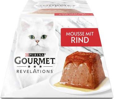 Purina Gourmet Revelations mousse met rund nat kattenvoer(57 gr)3 trays(12 x 57gr ) online kopen