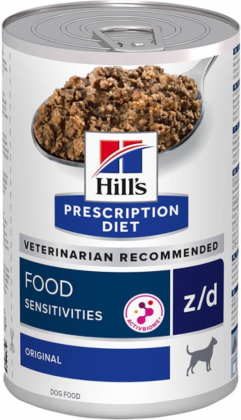 Hill&apos, s Prescription Diet Z/D Food Sensitivities nat hondenvoer blik 4 trays(48 x 370 gr ) online kopen