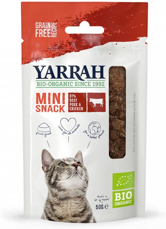 Yarrah Bio Kat Mini Snacks Kattensnack Rund 50 g online kopen